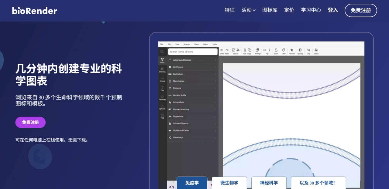 Biorender：专为科研和医学领域打造的在线绘图工具