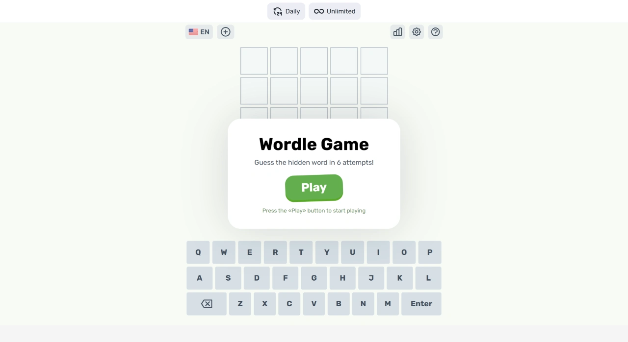Wordle Game：一款免费的网页单词猜谜游戏