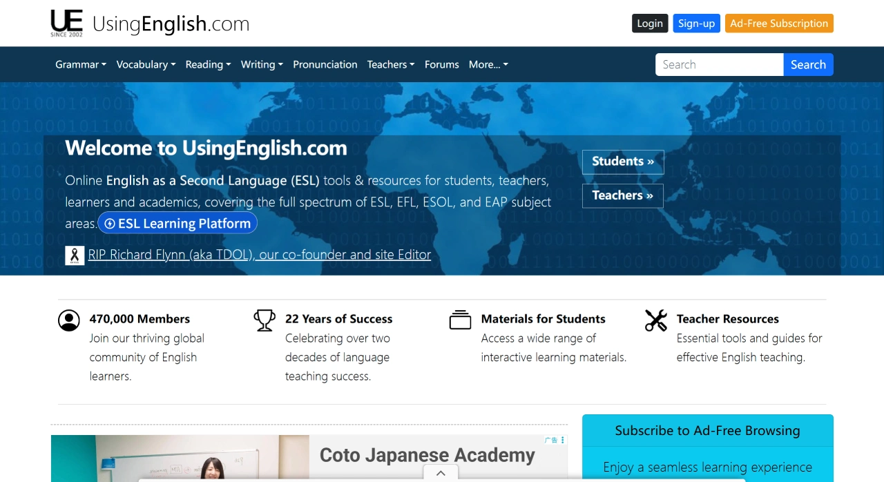UsingEnglish:英语学习者与教师的综合性英语学习与教学平台