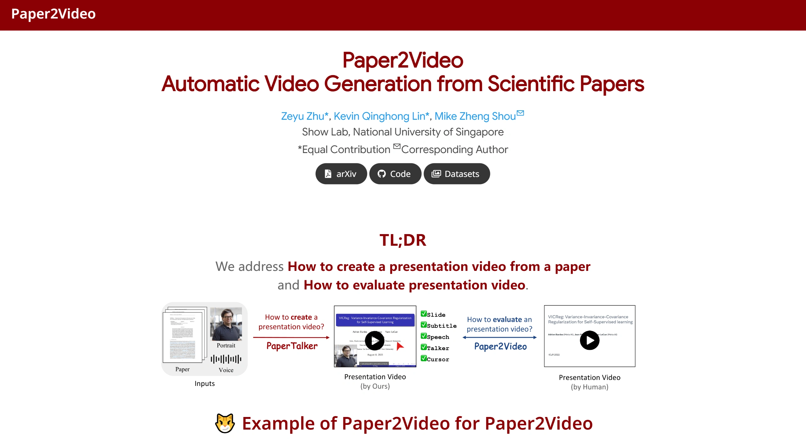 Paper2Video(图1)