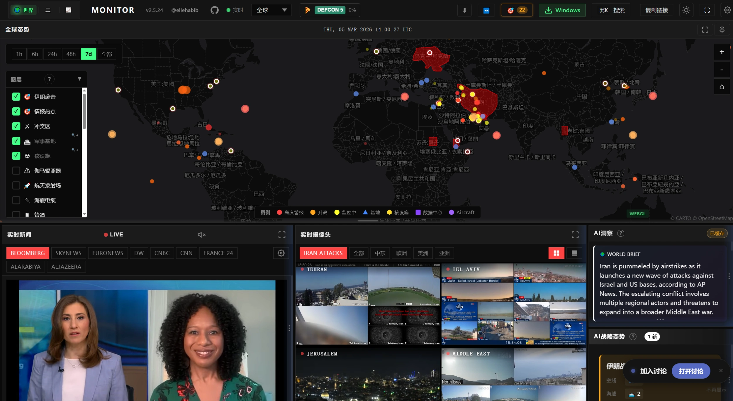 World Monitor：一个开源的实时全球情报/态势感知看板