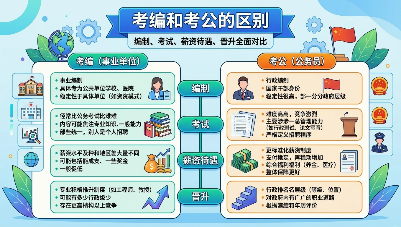 考编和考公的区别(图1)